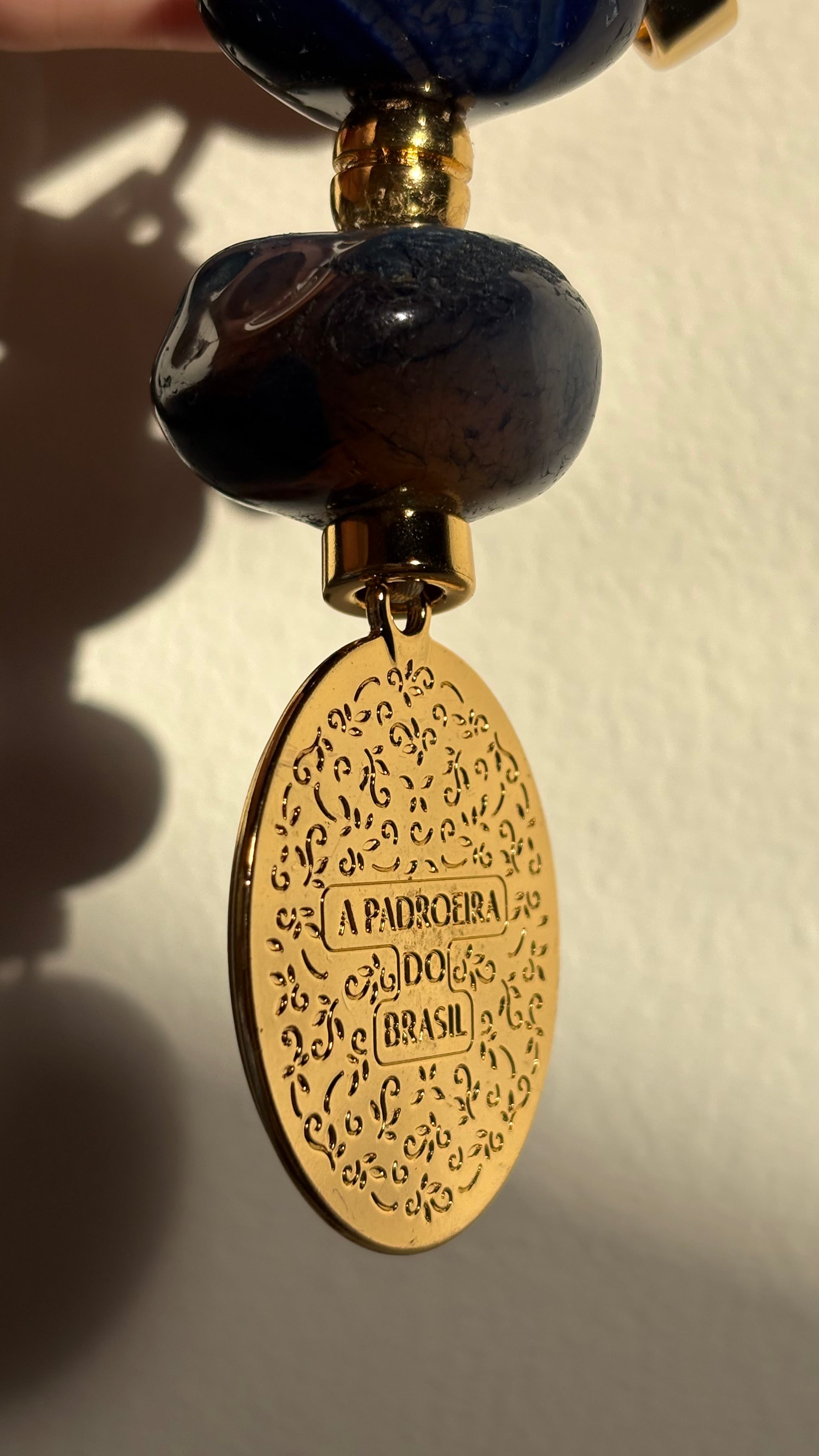 Amuleto Ágata Azul Nossa Senhora - Serenidade e Equilíbrio (Cópia)