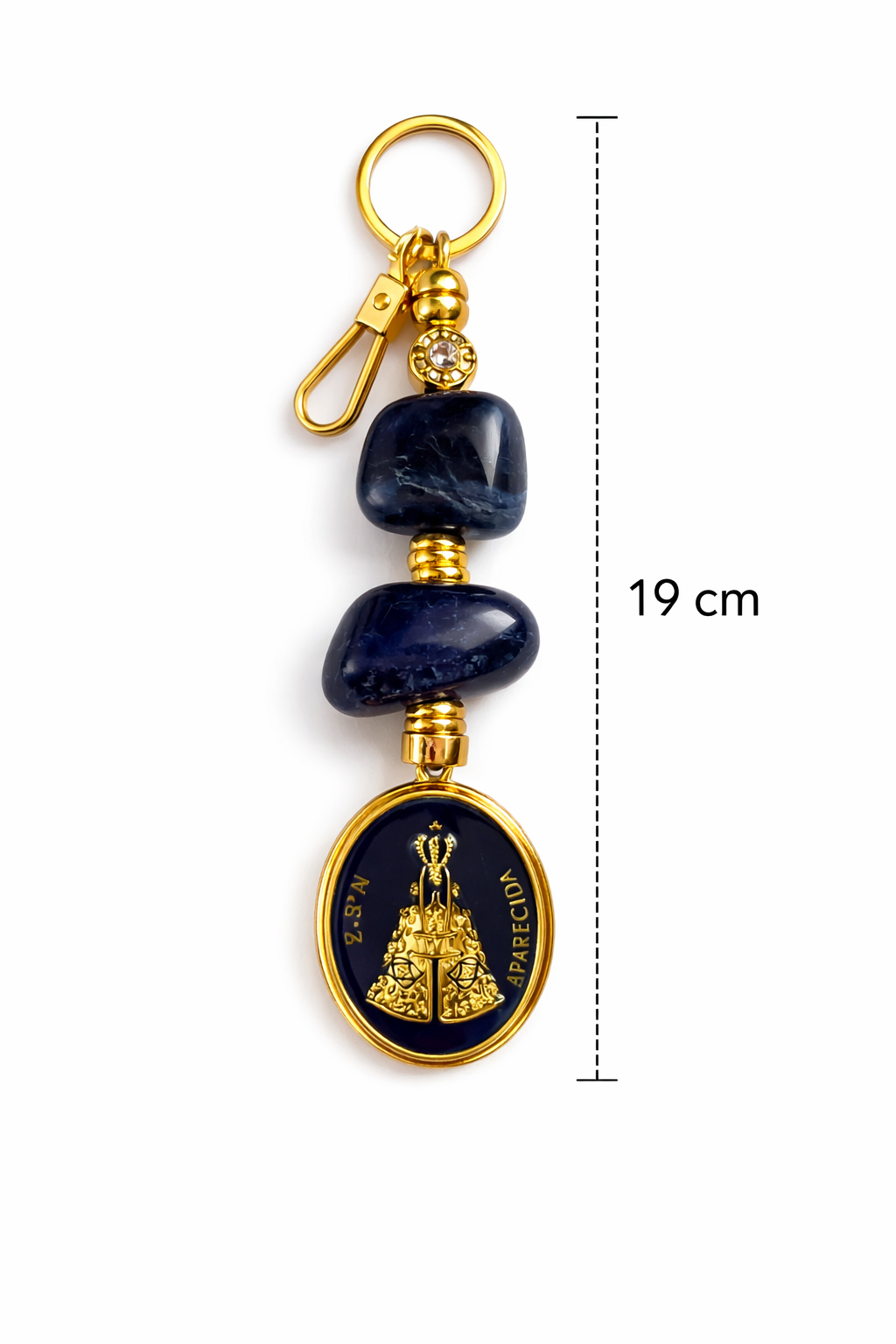 Amuleto Ágata Azul Nossa Senhora - Serenidade e Equilíbrio (Cópia)