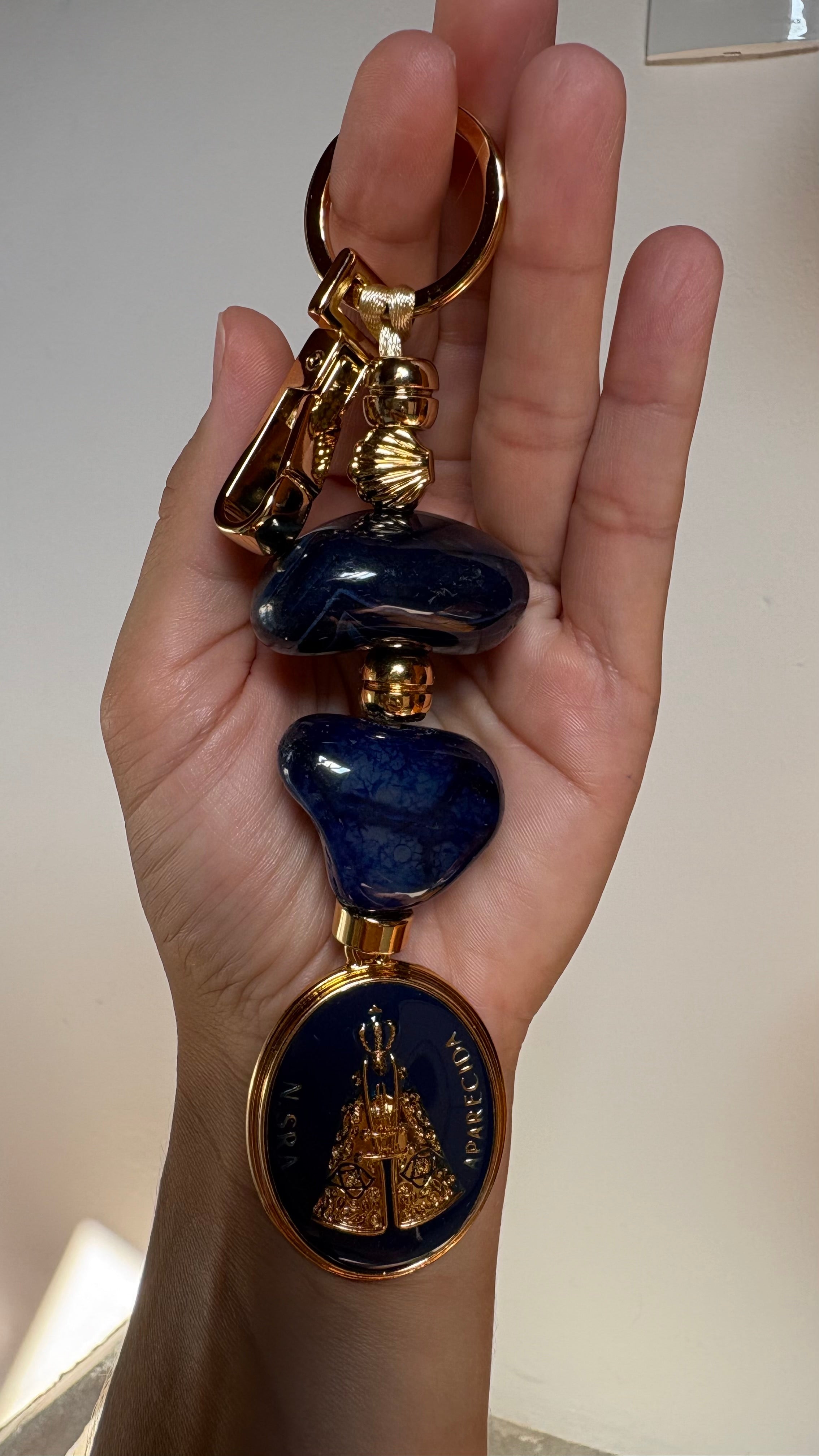 Amuleto Ágata Azul Nossa Senhora - Serenidade e Equilíbrio (Cópia)