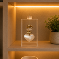 Caixa decorativa de acrílico de Cristal com Coração de Selenita.