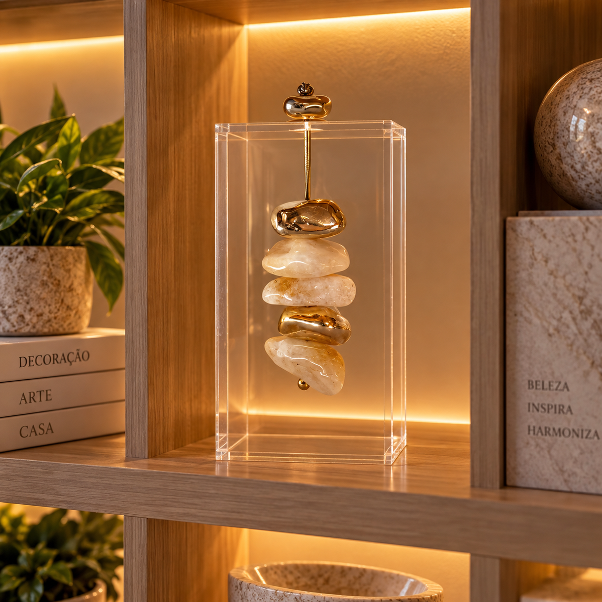 Caixa decorativa de acrílico de Ciitrino com Banhada