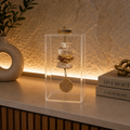 Caixa decorativa de acrílico de Fedspaldo e Banhada Bruta e Medalha da Família.