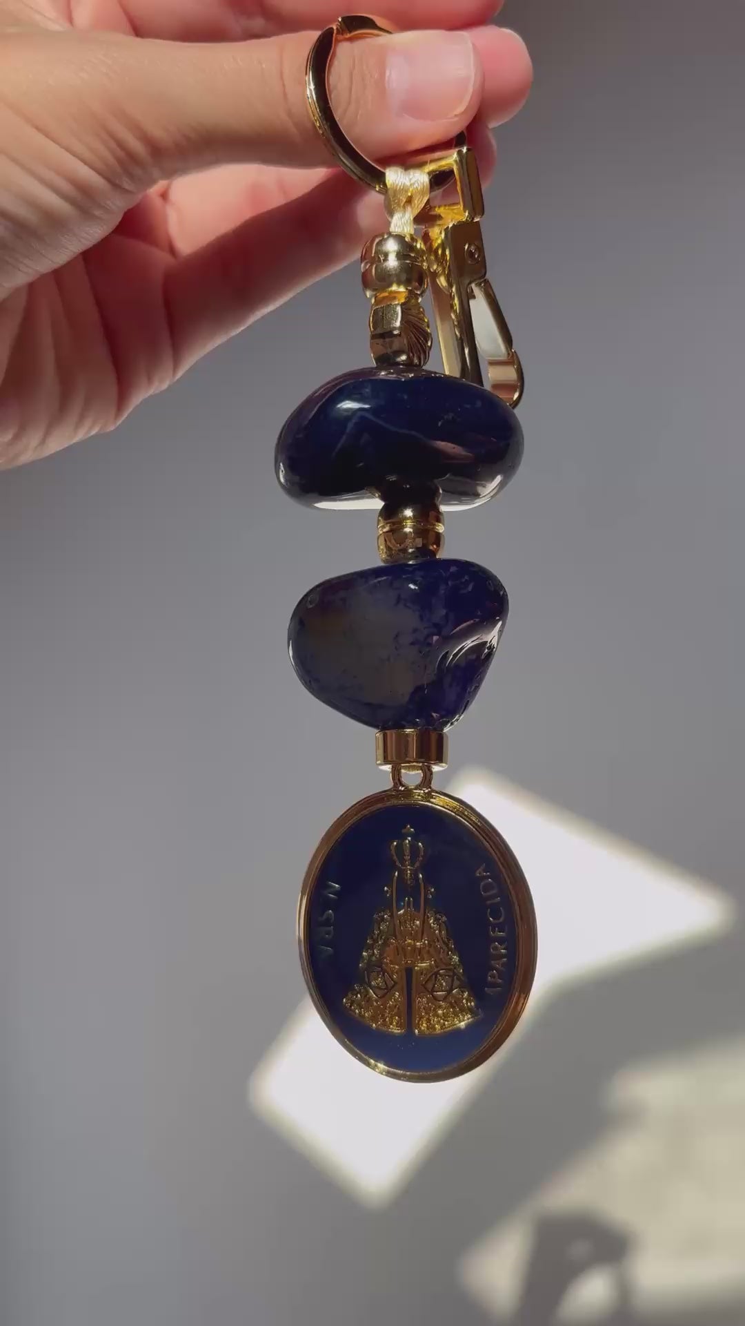 Amuleto Ágata Azul Nossa Senhora - Serenidade e Equilíbrio (Cópia)